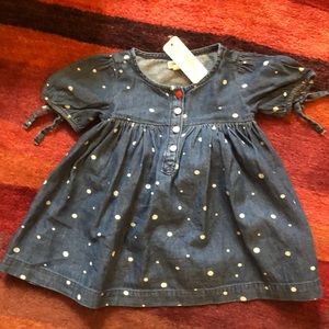 Polka Dot Denim Dress